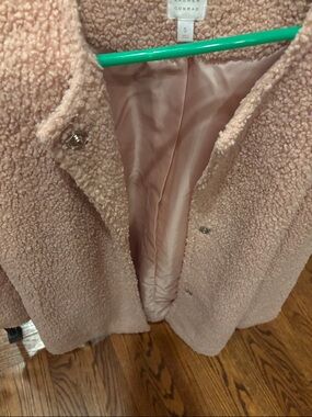 LC Lauren Conrad Soft Blush Teddy Snap-Front Coat